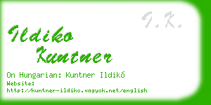 ildiko kuntner business card